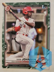 2021 1st Bowman Prospect Ivan Johnson #BCP-149 Camo SP Cincinatti Reds
